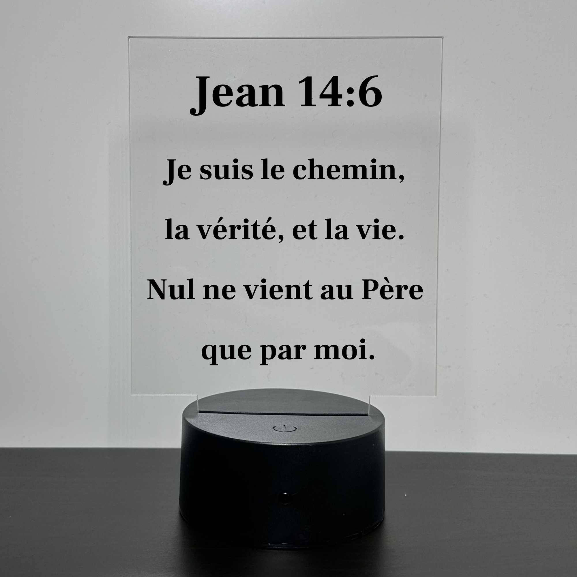 Veilleuse avec verset personnalisable